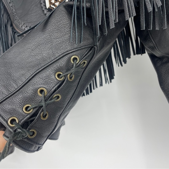 Unik Premium Leather Fringe Colorado Motorcycle Biker Jacket Coat Women’s Small - Picture 6 of 11
